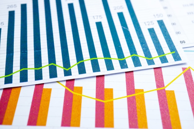 Chart Graph paper. Financial, Account, Statistics, Analytic research data economy, Busines