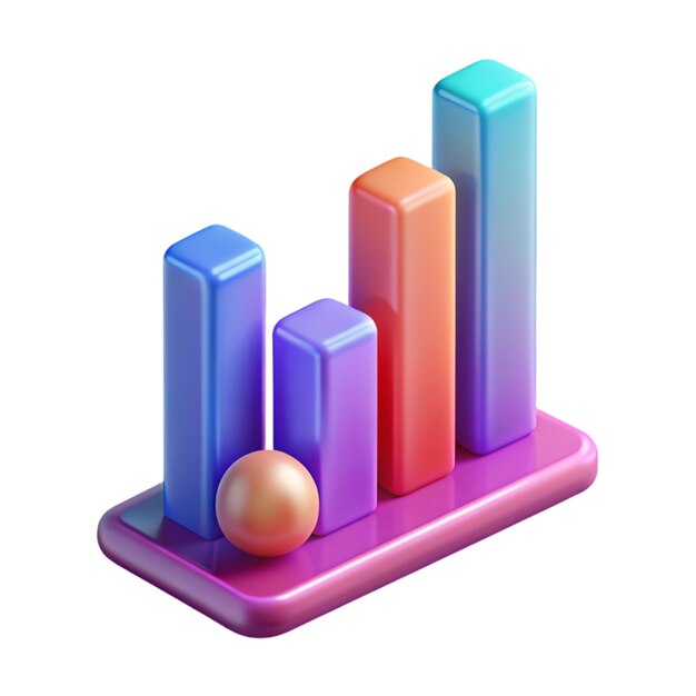 Charts 3D chats icon 3D chats design 3D chats symbol