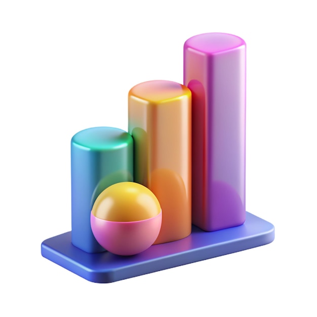 Charts 3D chats icon 3D chats design 3D chats symbol