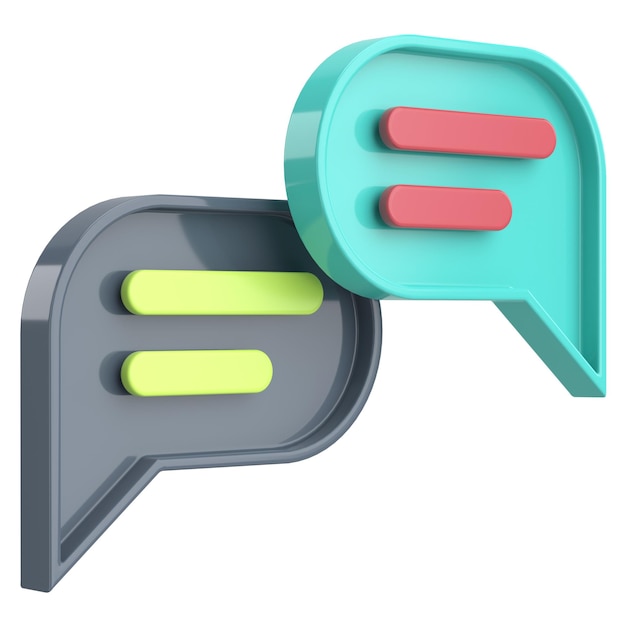 Chat bubble Chat icon 3D illustration