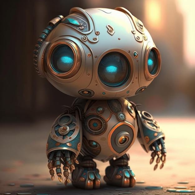 Chat GPT Cute Robot Mascot Character