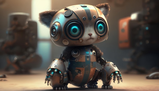 Chat GPT Cute Robot Mascot Character