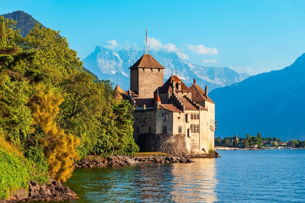 Chateau Chillon Castle in Switzerland