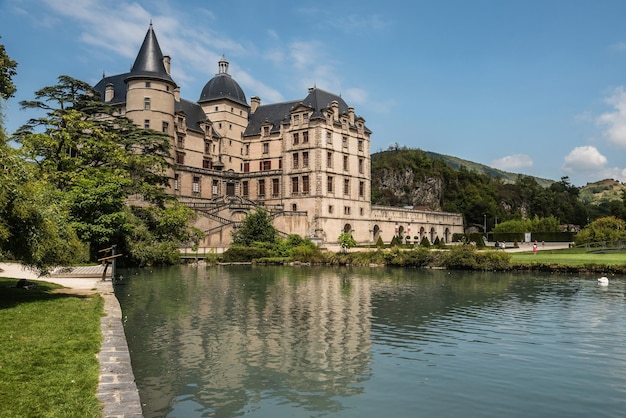 Chateau de Vizille Castle Reflected in Lake