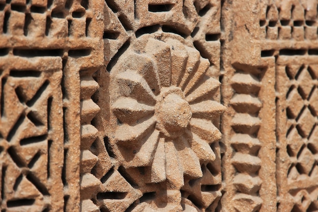 Chaukhandi vintage tombs close Karachi in Pakistan