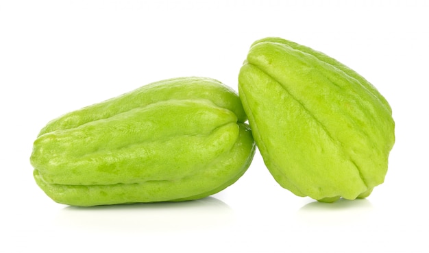 Chayote isolated on white 