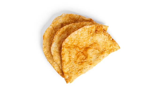 Chebureks are isolated on a white background