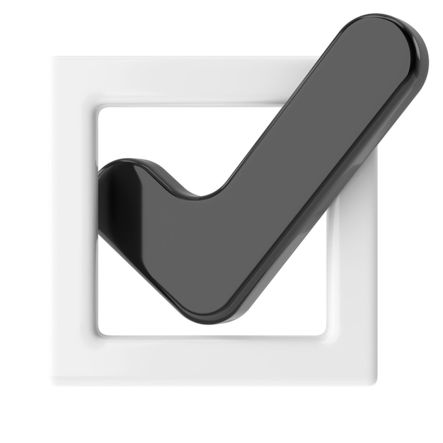 Check mark Checkbox 3D illustration