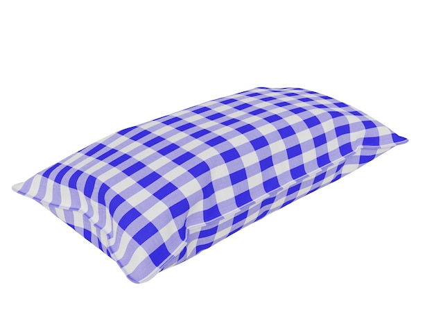 Checkered realistic pillow 3d render