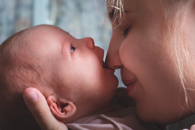 Checking test if baby is hungry closeup