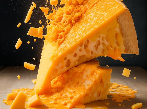 Cheddar cheese explosion