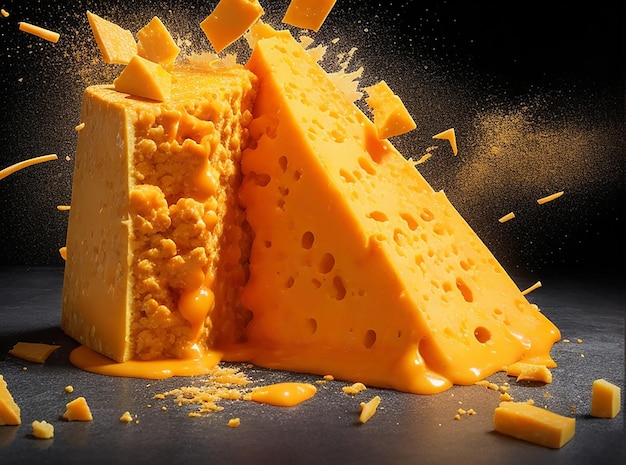 Cheddar cheese explosion