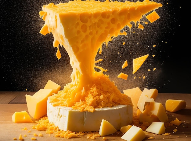 Cheddar cheese explosion