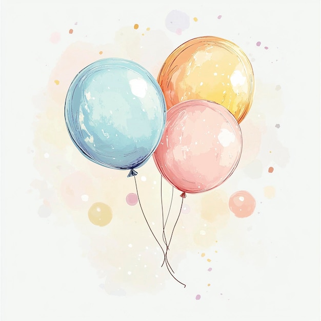 Photo cheerful balloon illustrations for festive and playful designs