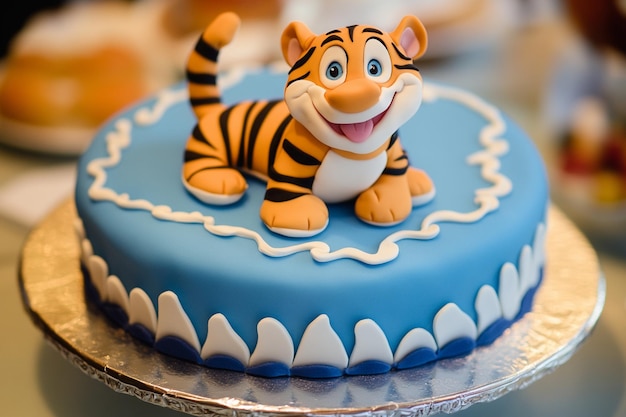 Photo cheerful cartoon cake designs for childrens events