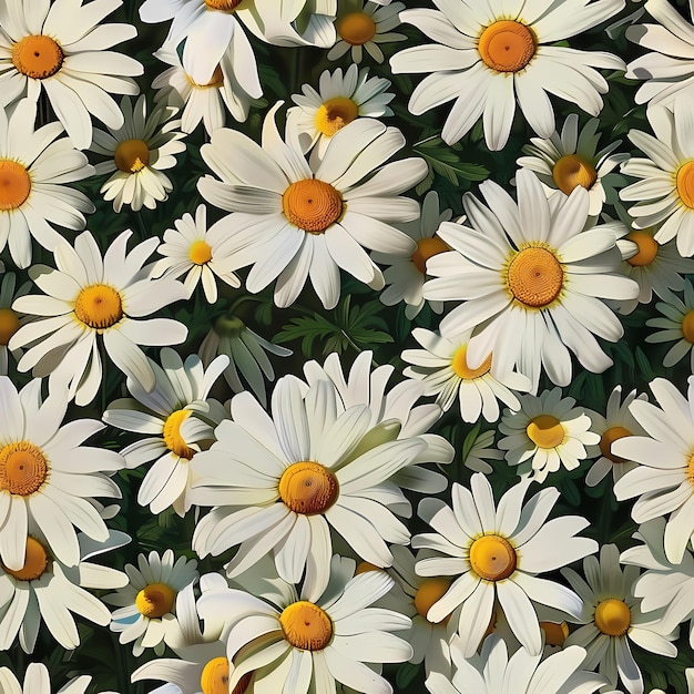 Cheerful daisies pattern for summerinspired textiles stationery and decor