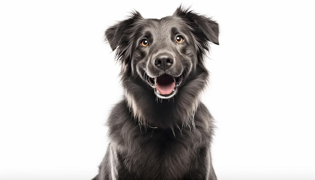 Cheerful Grey Dog