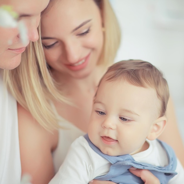 cheerful healthy baby smiling / portrait of a small child, boy little son cheerful health