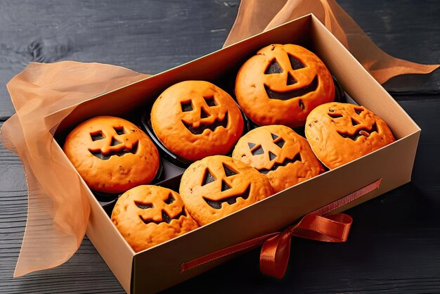 Cheerful Pumpkin Cookies for Halloween Fun Generative AI