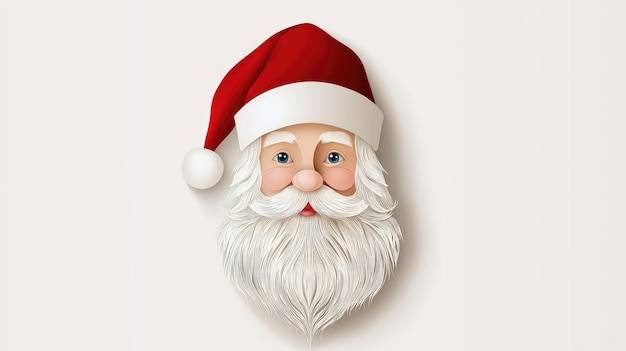 Cheerful Santa Claus vector illustration with a classic red hat ideal for festive designs