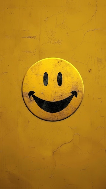 Photo cheerful smiley face wallpaper high detailed illustration in a plain background concept