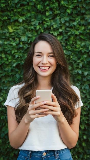 Cheerful women with smile writing