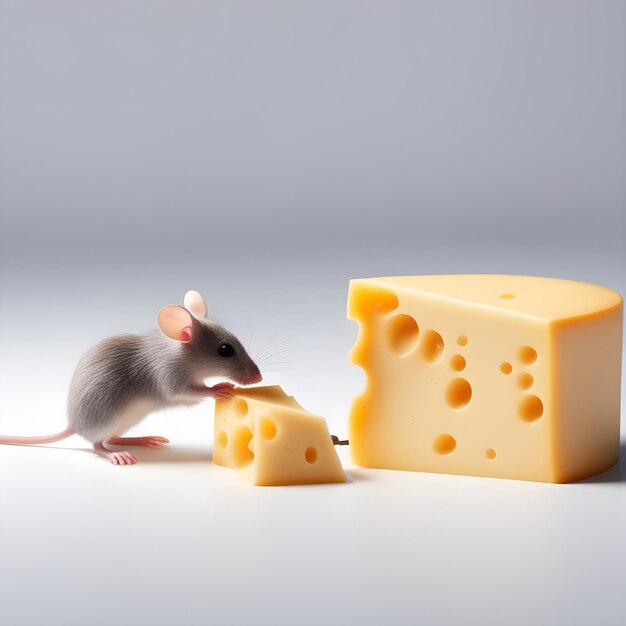 cheese being eaten by small tiny