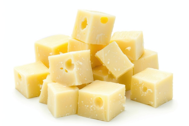 Cheese Block Isolated In Transparent Background