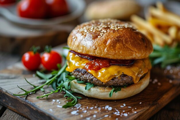 cheese burger food photography