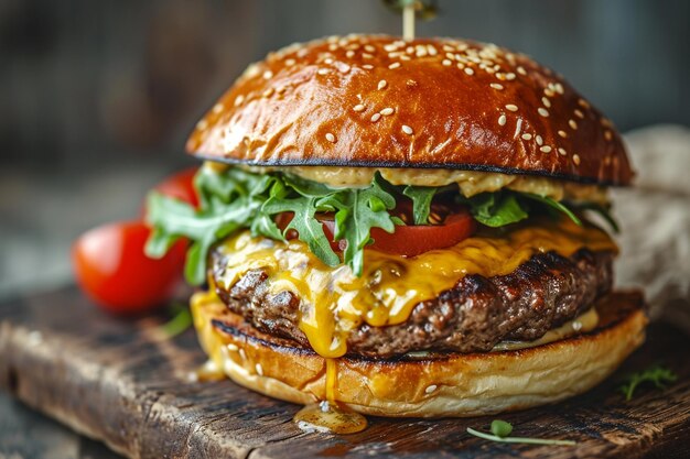 cheese burger food photography