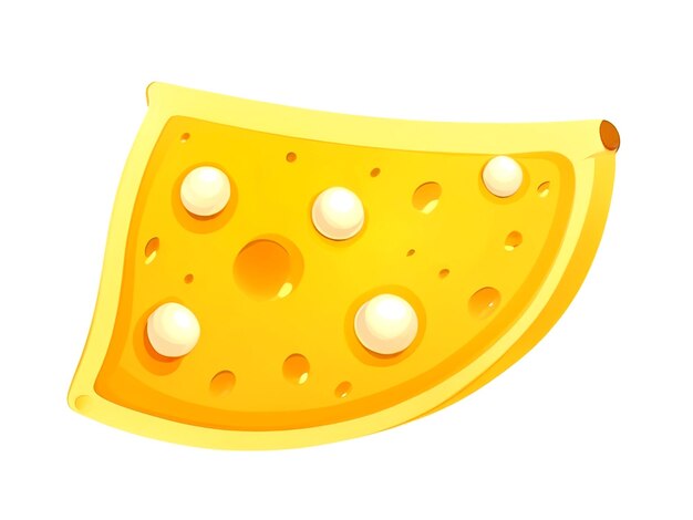 cheese cartoon Hand drawn isolated on white background