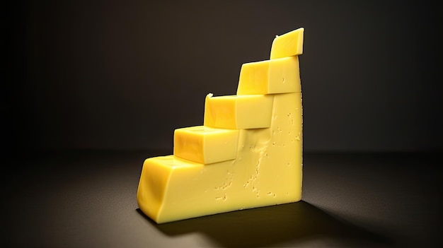 A cheese chair with a block of cheese on it