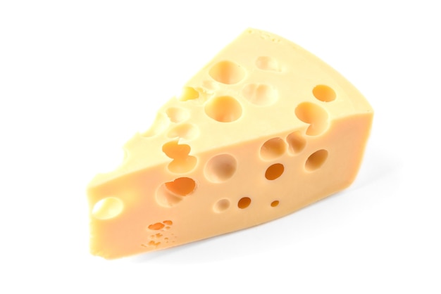 Cheese isolated on white.