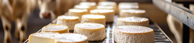 Photo cheese making process in home manufactory and factory