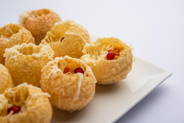 Cheese Pani Puri or Golgappa or Panipuri or Water Balls