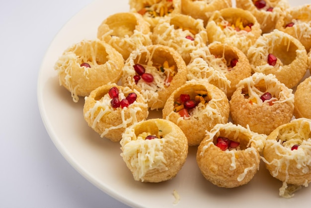 Cheese Pani Puri or Golgappa or Panipuri or Water Balls