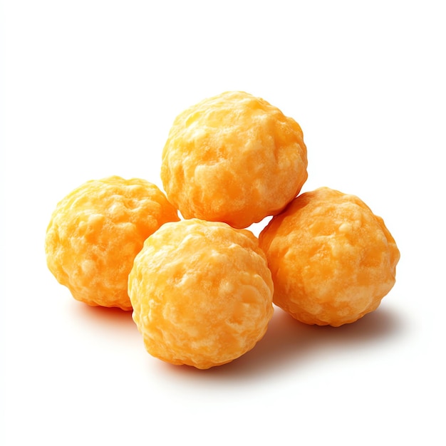 Cheese puffs food realistic isolated on a white background