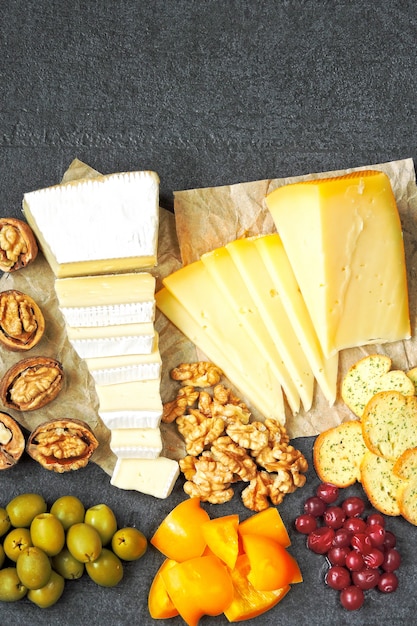 Cheese set and snacks. Keto snack.