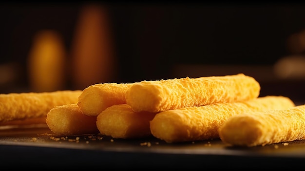 Cheese sticks on the table in the restaurant