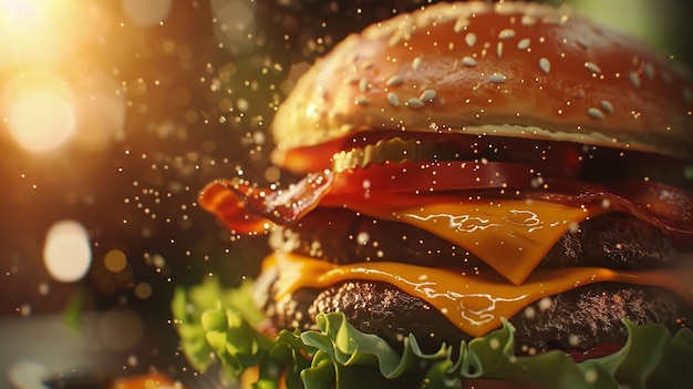 Cheeseburger Assembly Animation