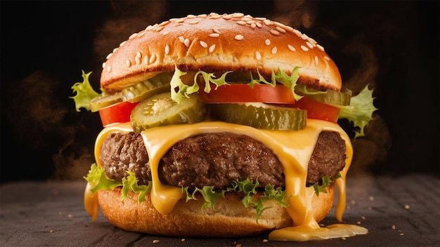 a cheeseburger from the companys website