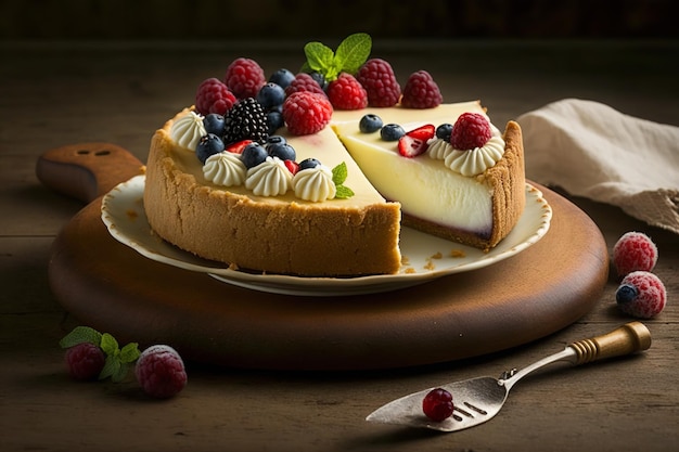 Cheesecake delicious sweet food illustration