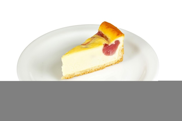 Cheesecake isolated on white