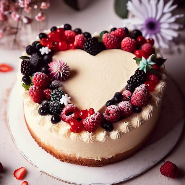 cheesecake with berries