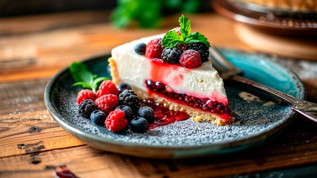 Photo cheesecake with berries