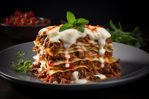 Cheesy Tomato Lasagna Bolognese Generative AI