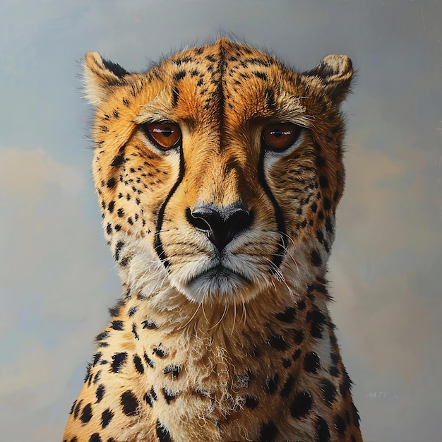 Cheetah Acinonyx jubatus portrait