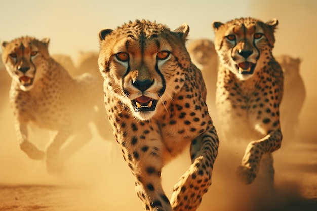 Cheetahs at high speed