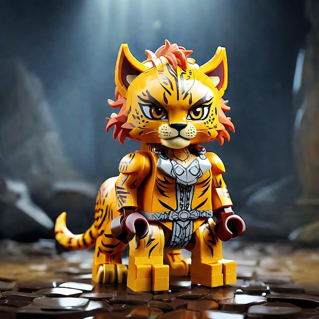 Cheetara in Lego Style Thunder Cat Cartoon Character