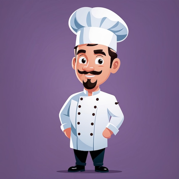 Chef Cartoon Character Vector Illustration Graphic Design Vector Graphic Illustration Graphic Design